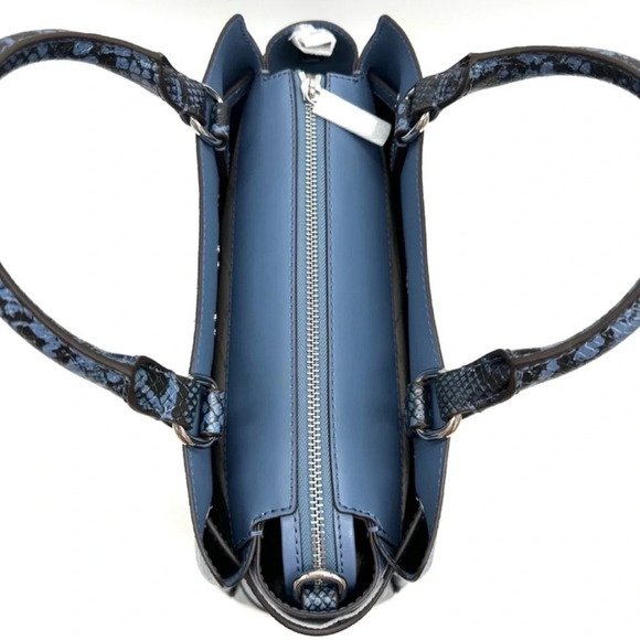 Michael Kors Large Reed Leather Belted Satchel Crossbody Bag & Large TZ Wristlet - Picture 9 of 15